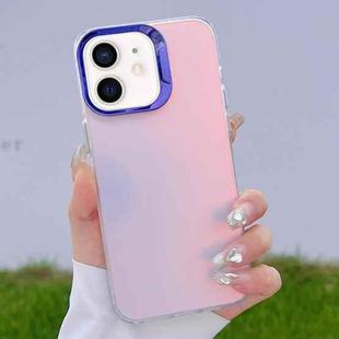 For iPhone 12 Color Plating Discoloration PC Phone Case(Purple)