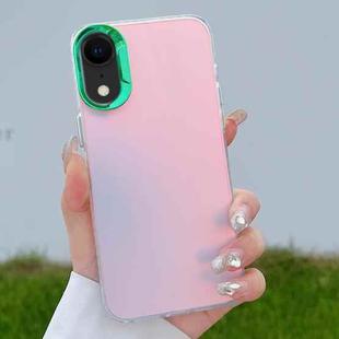 For iPhone XR Color Plating Discoloration PC Phone Case(Green)