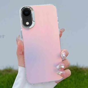 For iPhone XR Color Plating Discoloration PC Phone Case(Silver)