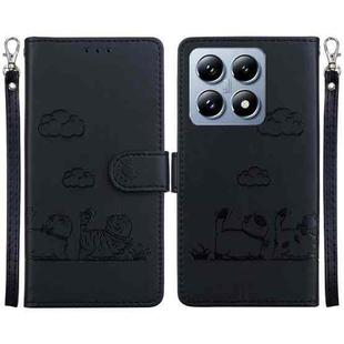 For Xiaomi 14T Cute Cats RFID Leather Phone Case(Black)