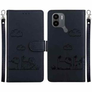 For Xiaomi Poco C50 Cute Cats RFID Leather Phone Case(Black)