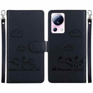 For Xiaomi 13 Lite / Civi 2 Cute Cats RFID Leather Phone Case(Black)