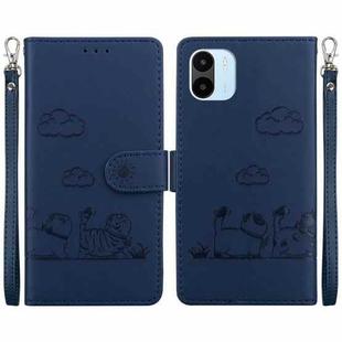 For Redmi A1 / A2 Cute Cats RFID Leather Phone Case(Blue)