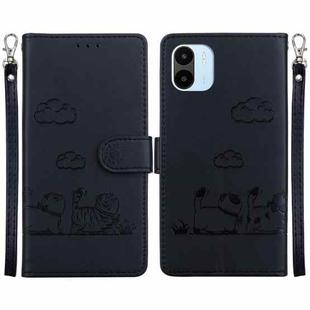 For Redmi A1 / A2 Cute Cats RFID Leather Phone Case(Black)