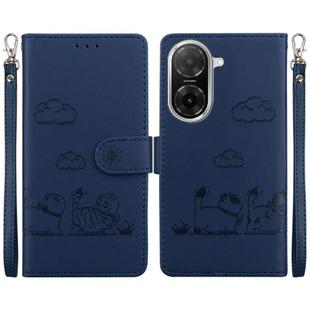 For Redmi A5 4G 173.3mm Cute Cats RFID Leather Phone Case(Blue)
