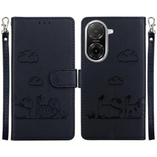For Redmi A5 4G 173.3mm Cute Cats RFID Leather Phone Case(Black)