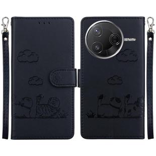 For Redmi K80 / K80 Pro / Xiaomi Poco F7 Pro Cute Cats RFID Leather Phone Case(Black)