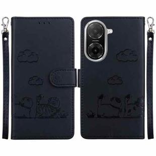 For Redmi A5 4G 171.7mm Cute Cats RFID Leather Phone Case(Black)