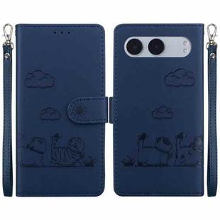 For OnePlus Nord 4 Cute Cats RFID Leather Phone Case(Blue)