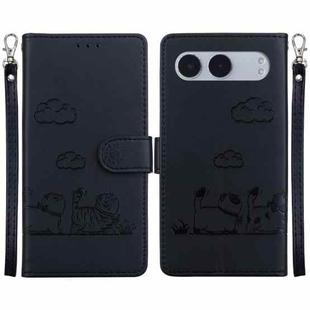 For OnePlus Nord 4 Cute Cats RFID Leather Phone Case(Black)