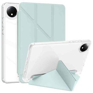 For Xiaomi Redmi Pad SE 8.7 Clear Acrylic Deformation Leather Tablet Case(Light Green)