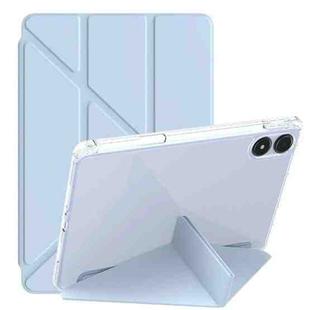 For Xiaomi Redmi Pad 12.1 Clear Acrylic Deformation Leather Tablet Case(Ice Blue)