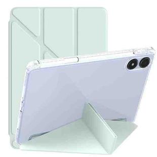 For Xiaomi Redmi Pad 12.1 Clear Acrylic Deformation Leather Tablet Case(Light Green)