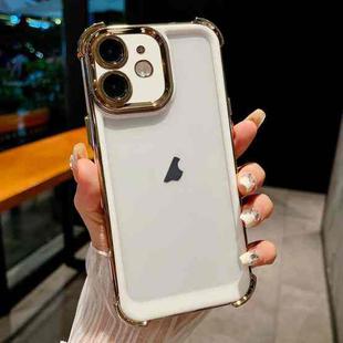 For iPhone 11 Dual-color Plating Space PC Hybrid TPU Phone Case(White)