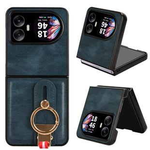 For Blackview Hero 10 Wristband Leather Back Phone Case(Blue)