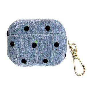 For AirPods Pro 2 Velvet Cloth + PC Headset Shockproof Case(Blue)