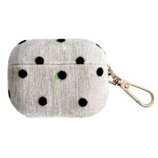 For AirPods Pro 2 Velvet Cloth + PC Headset Shockproof Case(White)