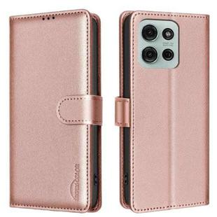 For Motorola Moto G75 5G Litchi Texture RFID Anti-theft Leather Phone Case(Gold)