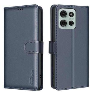 For Motorola Moto G75 5G Litchi Texture RFID Anti-theft Leather Phone Case(Blue)