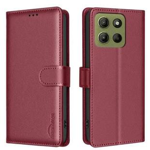 For Motorola Moto G15 Litchi Texture RFID Anti-theft Leather Phone Case(Red)