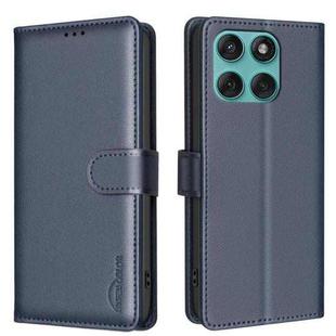 For Motorola Edge 60 Fusion Litchi Texture RFID Anti-theft Leather Phone Case(Blue)