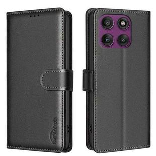 For Motorola Edge 60 Pro Litchi Texture RFID Anti-theft Leather Phone Case(Black)
