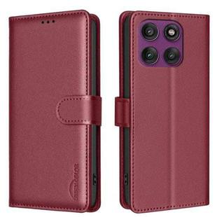 For Motorola Edge 60 Pro Litchi Texture RFID Anti-theft Leather Phone Case(Red)