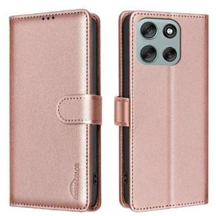 For Motorola Moto G56 5G Litchi Texture RFID Anti-theft Leather Phone Case(Gold)