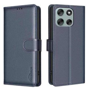 For Motorola Moto G56 5G Litchi Texture RFID Anti-theft Leather Phone Case(Blue)