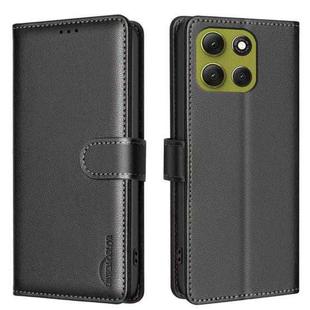 For Motorola Moto G86 5G Litchi Texture RFID Anti-theft Leather Phone Case(Black)