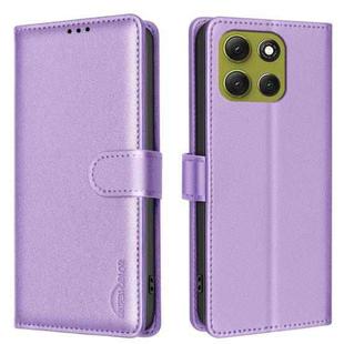 For Motorola Moto G86 5G Litchi Texture RFID Anti-theft Leather Phone Case(Purple)
