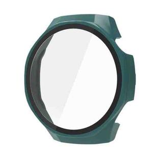 For Huawei Watch GT 5 Pro 46mm Tempered Film Integrated PC Watch Protective Case(Dark Green)