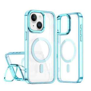 For iPhone 14 / 13 Acrylic Camera Holder MagSafe Magnetic Phone Case(Blue)