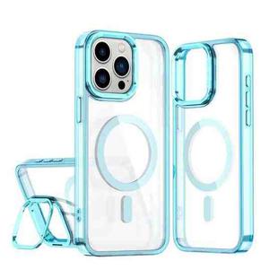 For iPhone 13 Pro Max Acrylic Camera Holder MagSafe Magnetic Phone Case(Blue)