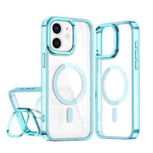 For iPhone 11 Acrylic Camera Holder MagSafe Magnetic Phone Case(Blue)