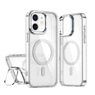 For iPhone 11 Acrylic Camera Holder MagSafe Magnetic Phone Case(White)