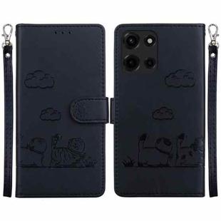 For Motorola Moto G 5G 2025 Cute Cats RFID Leather Phone Case(Black)