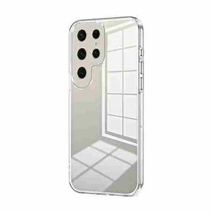 For Samsung Galaxy S25 Ultra 5G Transparent Plating Fine Hole Phone Case(Transparent)