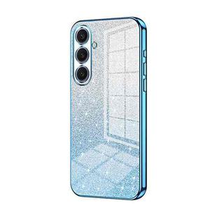 For Samsung Galaxy S25+ 5G Gradient Glitter Powder Electroplated Phone Case(Blue)
