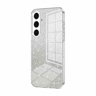 For Samsung Galaxy S25+ 5G Gradient Glitter Powder Electroplated Phone Case(Transparent)