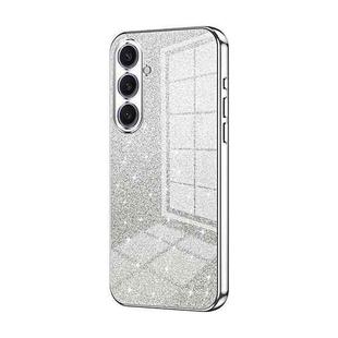 For Samsung Galaxy S25+ 5G Gradient Glitter Powder Electroplated Phone Case(Silver)