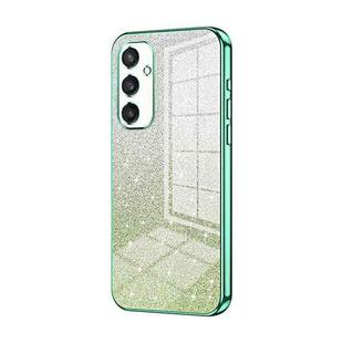 For Samsung Galaxy S25 5G Gradient Glitter Powder Electroplated Phone Case(Green)