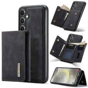 For Samsung Galaxy S24 FE 5G DG.MING M1 Series 3-Fold Multi Card Wallet + Magnetic Phone Case(Black)