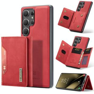 For Samsung Galaxy S25 Ultra 5G DG.MING M2 Series 3-Fold Multi Card Bag + Magnetic Phone Case(Red)