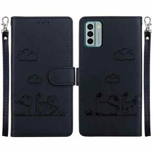 For Nokia G22 Cute Cats RFID Leather Phone Case(Black)