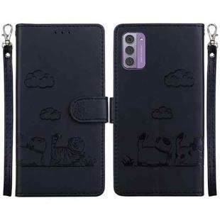 For Nokia G42 Cute Cats RFID Leather Phone Case(Black)