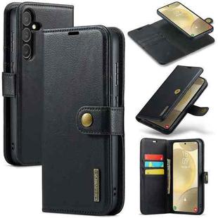 For Samsung Galaxy S24 FE 5G DG.MING Crazy Horse Texture Detachable Magnetic Leather Case(Black)