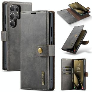 For Samsung Galaxy S25 Ultra 5G DG.MING Crazy Horse Texture Detachable Magnetic Leather Case(Grey)