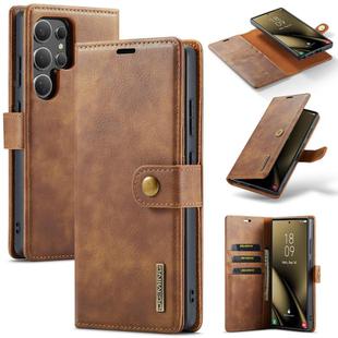 For Samsung Galaxy S25 Ultra 5G DG.MING Crazy Horse Texture Detachable Magnetic Leather Case(Brown)