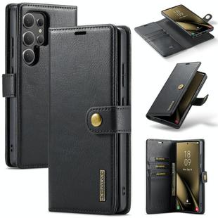 For Samsung Galaxy S25 Ultra 5G DG.MING Crazy Horse Texture Detachable Magnetic Leather Case(Black)